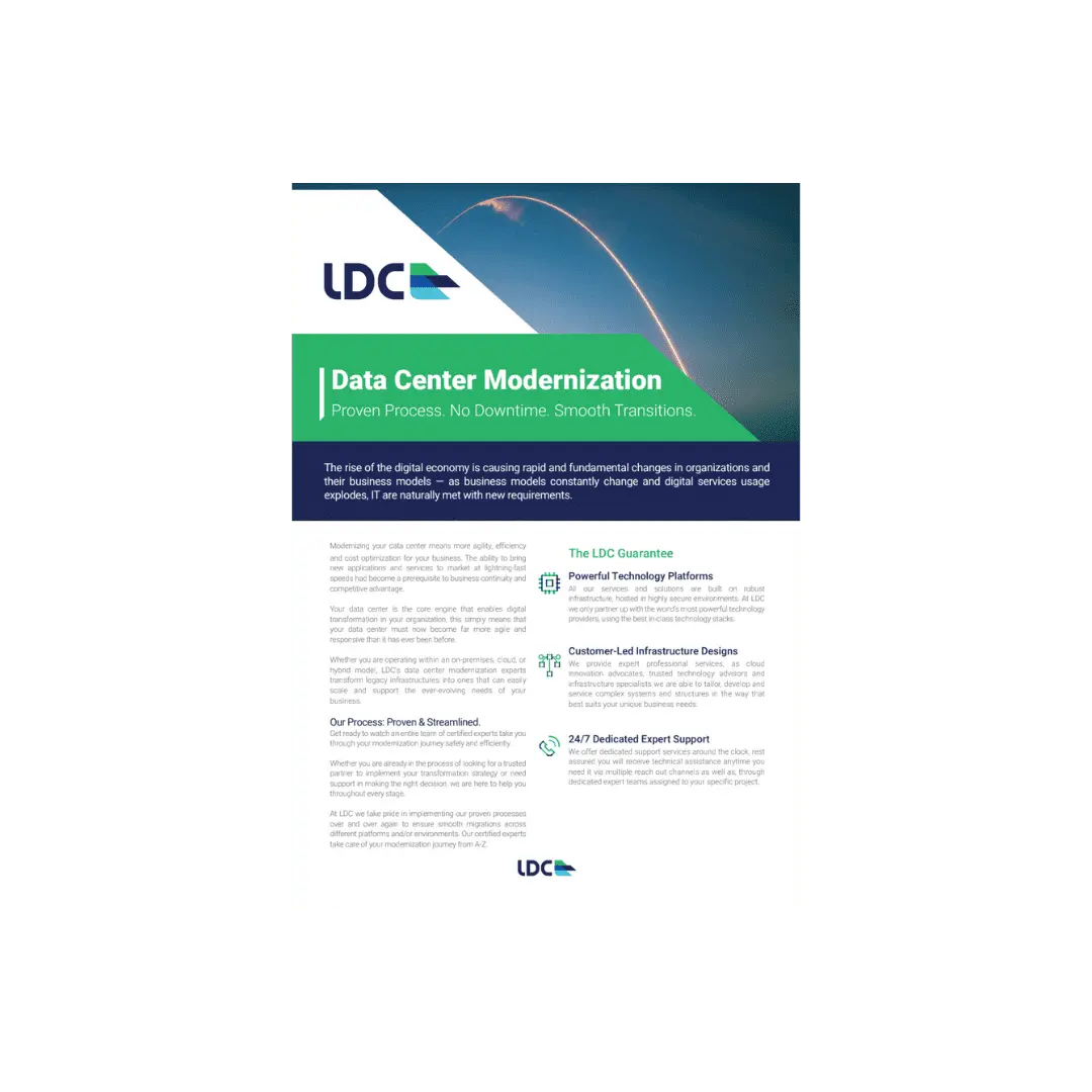 Downloads Data Center Modernization